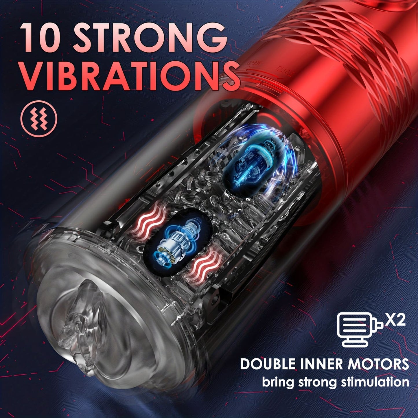 【Best Reputation】3.54'' Diameter Oversized Storm Telescopic LCD Display 6-speed Timing Function Smart Stroker