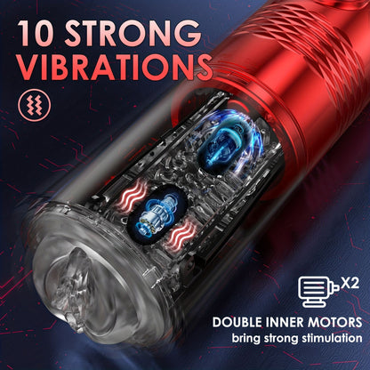 【Best Reputation】3.54'' Diameter Oversized Storm Telescopic LCD Display 6-speed Timing Function Smart Stroker