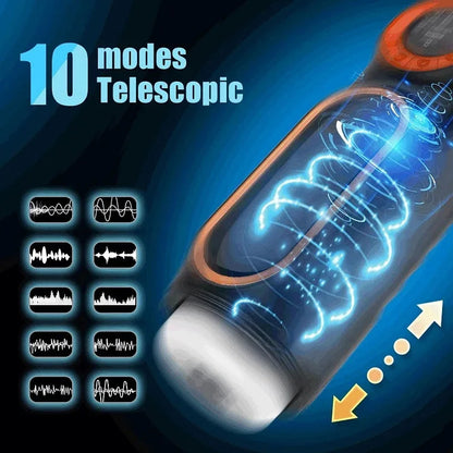 Fully Automatic Telescopic Sucking LCD Display Retractable Decompression Cup, No Need To Hold It By Hand！
