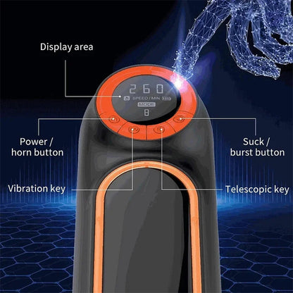 Fully Automatic Telescopic Sucking LCD Display Retractable Decompression Cup, No Need To Hold It By Hand！