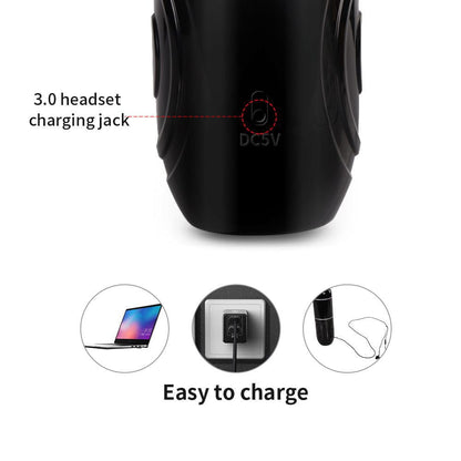 Sprint Male Automatic Stroker - 7 Thrusting Rotation Voice 3D Textured Male Sex Toy with Suction Base