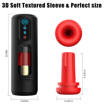 9-Frequency Telescopic Vibration Sucking Voice Heated Aircraft Male Stroker
