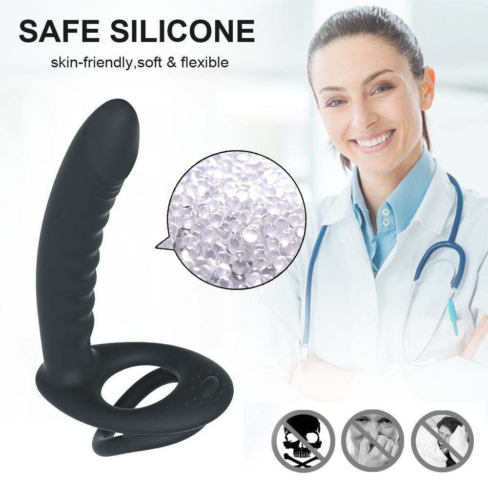 Single Ring Lock Sperm Anal Plug Retractable Prostate Massager