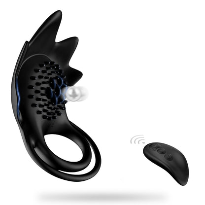 Vibrating Cock Ring with 10 Vibration Modes, Couple Penis Ring Glans Training Toy
