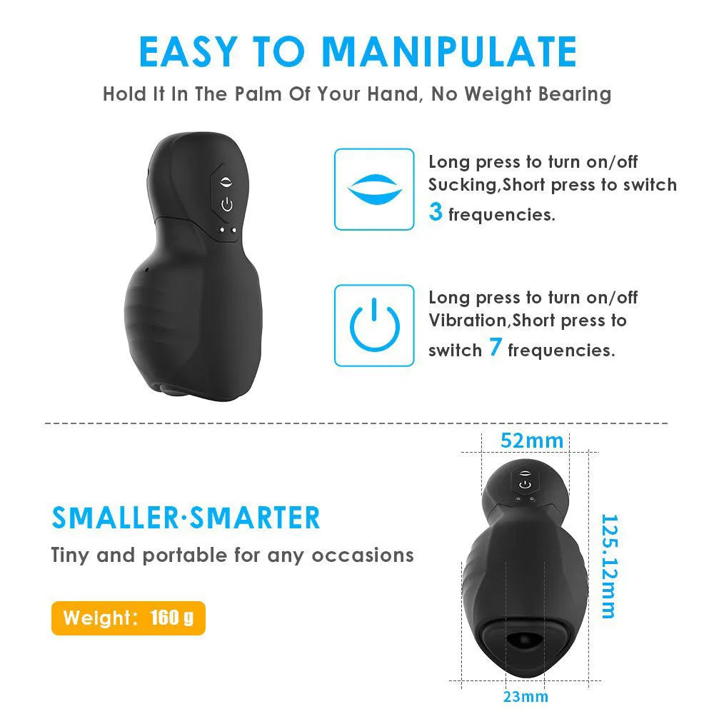 UltraDriveⅡ 7 Vibration 3 Sucking Male Stroker Penis Trainer Super Pleasure Glans Trainer