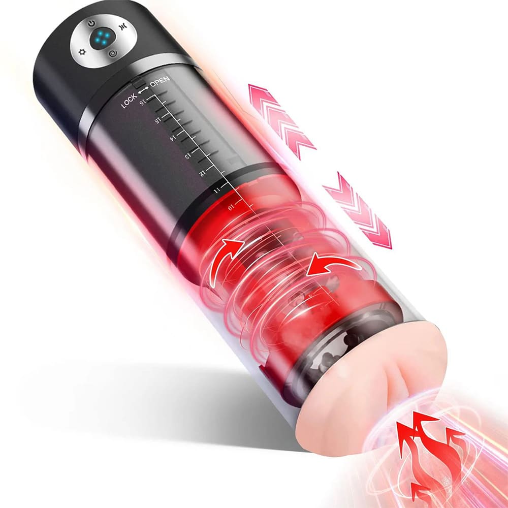 Fully Automatic 6 In 1 Vacuum Pump Sucking Clip Sucking Male Stroker