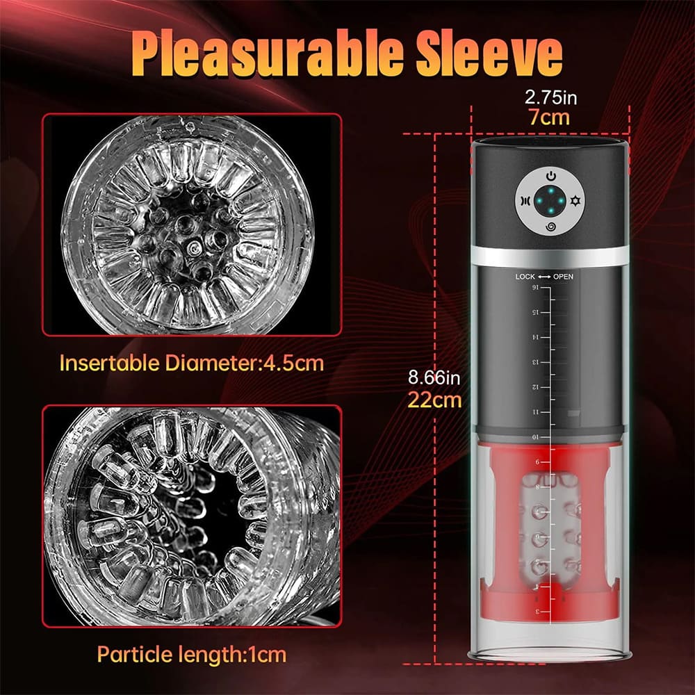 Fully Automatic 6 In 1 Vacuum Pump Sucking Clip Sucking Male Stroker