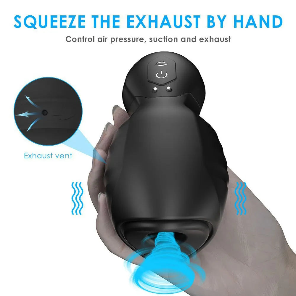 UltraDriveⅡ 7 Vibration 3 Sucking Male Stroker Penis Trainer Super Pleasure Glans Trainer