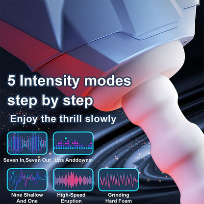 2026 New Galaxy Battleship Telescopic Clip Men's Smart Dual Channel Male Stroker
