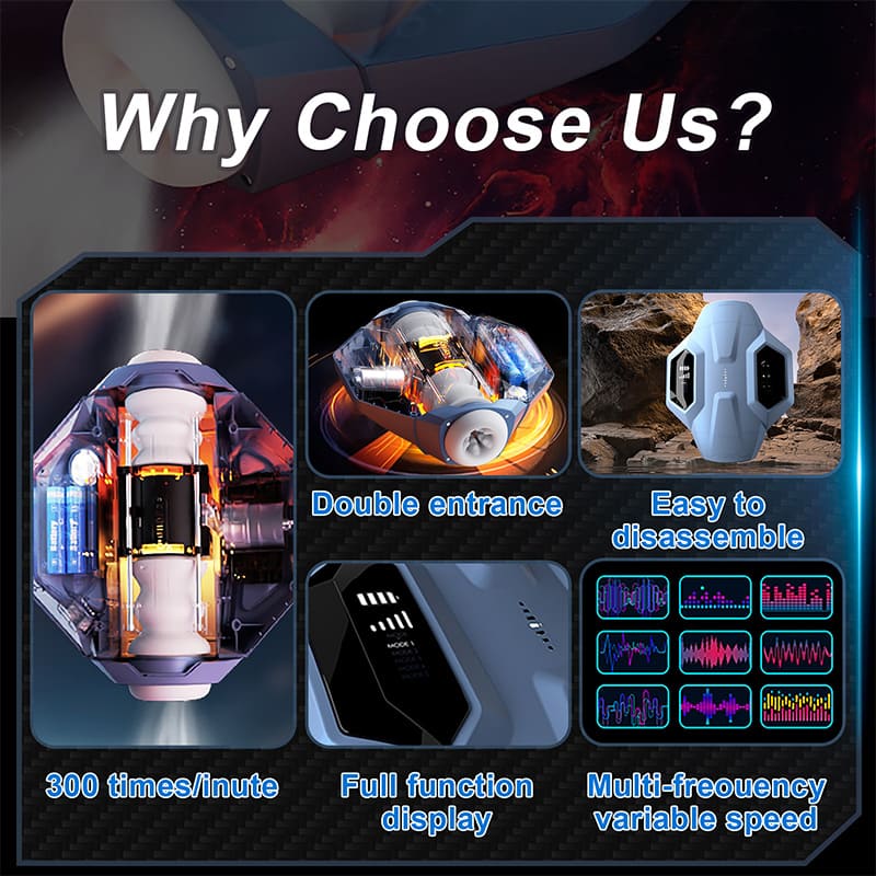 2026 New Galaxy Battleship Telescopic Clip Men's Smart Dual Channel Male Stroker