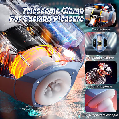 2026 New Galaxy Battleship Telescopic Clip Men's Smart Dual Channel Male Stroker