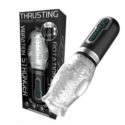 2026 Newest 3 in 1 Upgraded Gawk Gawk 3000 Pro - Male Rose 5 Thrusting & 5 Rotating & 7 Vibrating Modes, Adult Toys Automatic Men Masturbation Machine Electric Pocket Pussy Male Stroker