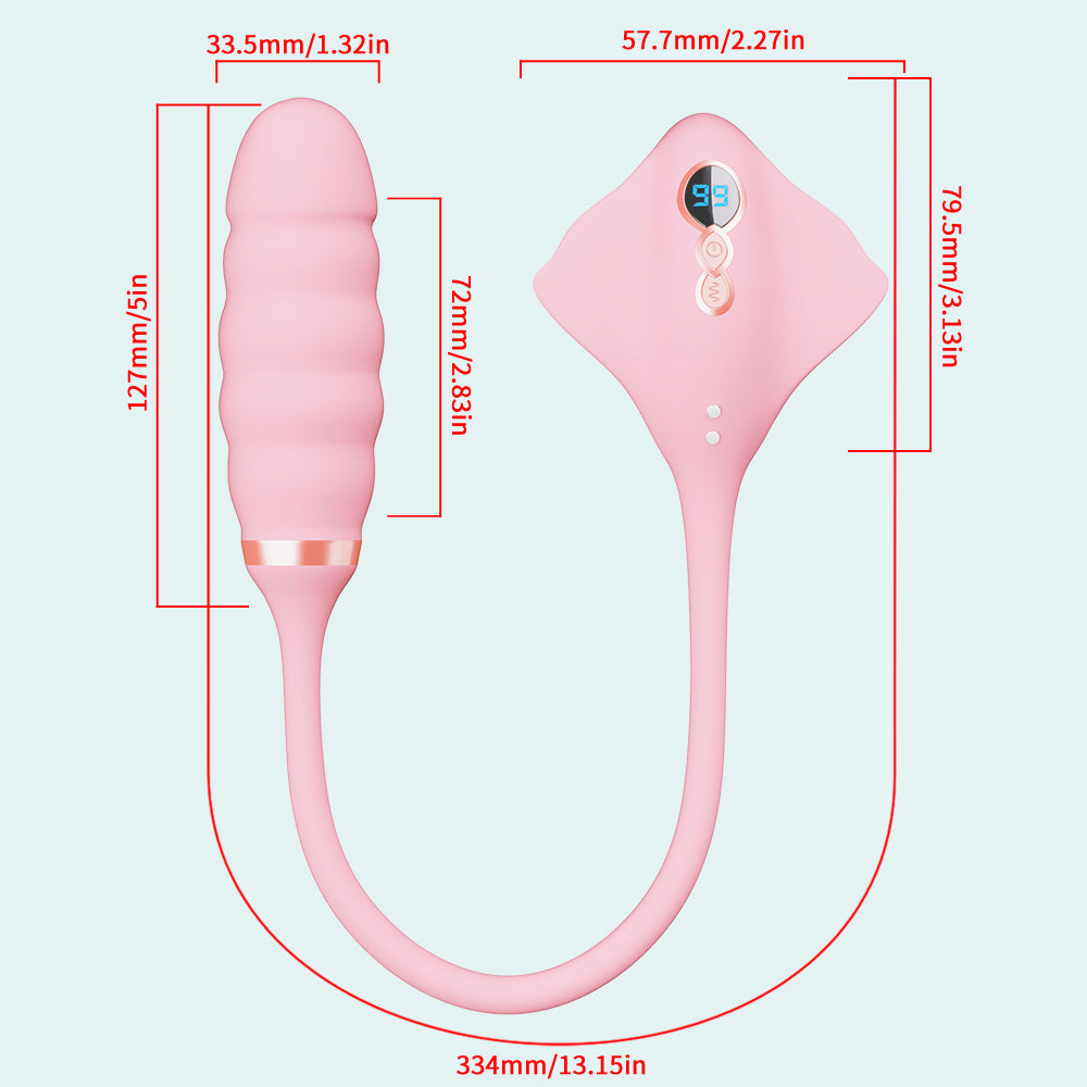 2 in 1 Pink Vibrator Vibration Tongue Licking with Vibrating Egg