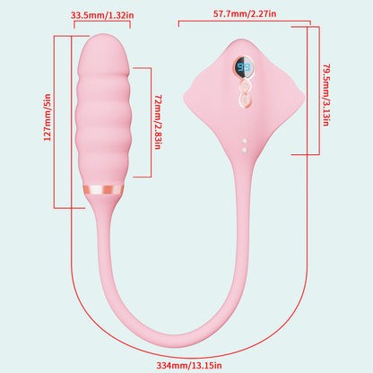 2 in 1 Pink Vibrator Vibration Tongue Licking with Vibrating Egg