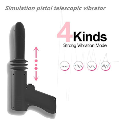 4 Modes 2-in-1 Thrusting Dildo & Anal Dildo Vibrator