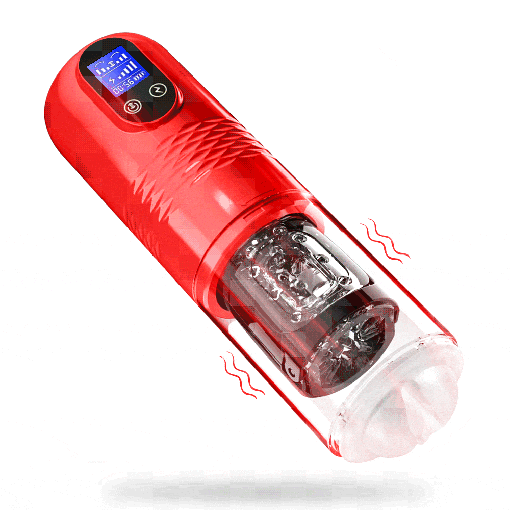 【Best Reputation】3.54'' Diameter Oversized Storm Telescopic LCD Display 6-speed Timing Function Smart Stroker