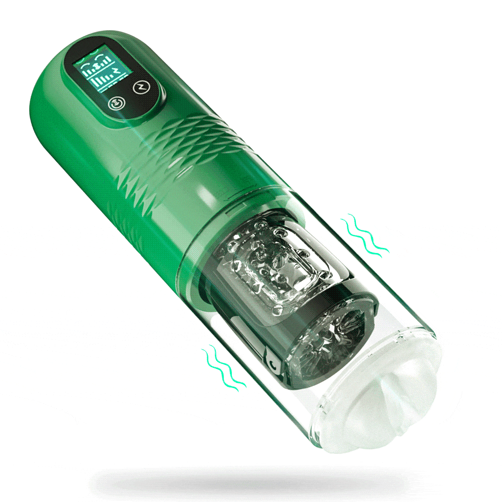 【Best Reputation】3.54'' Diameter Oversized Storm Telescopic LCD Display 6-speed Timing Function Smart Stroker