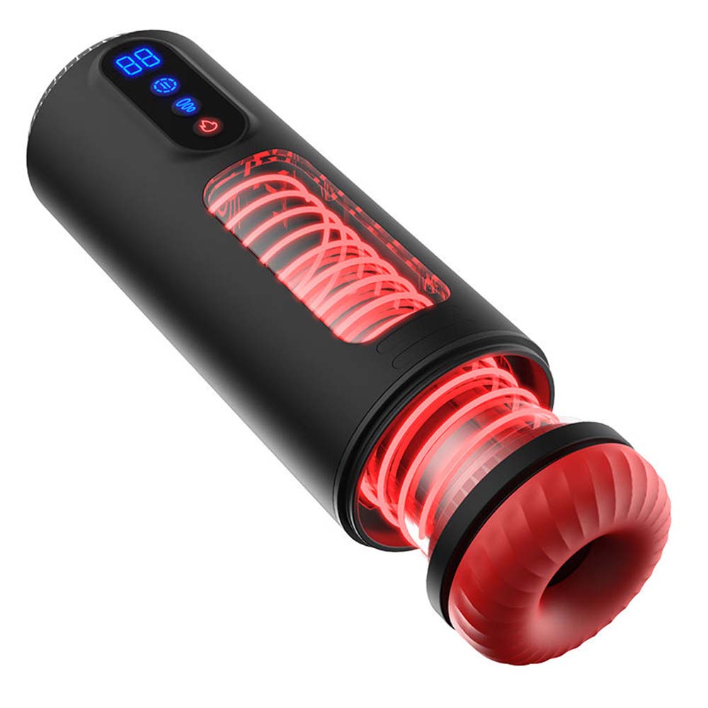 9-Frequency Telescopic Vibration Sucking Voice Heated Aircraft Male Stroker