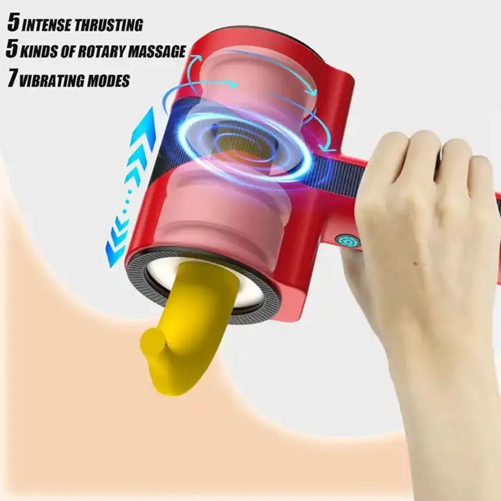 Electric Telescopic & Rotating Male Airplane Stroker