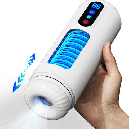9-Frequency Telescopic Vibration Sucking Voice Heated Aircraft Male Stroker