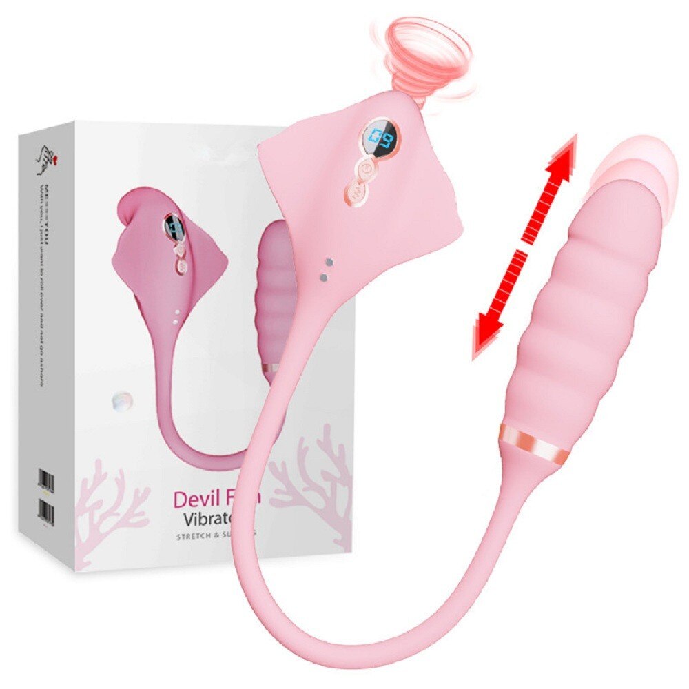 2 in 1 Pink Vibrator Vibration Tongue Licking with Vibrating Egg