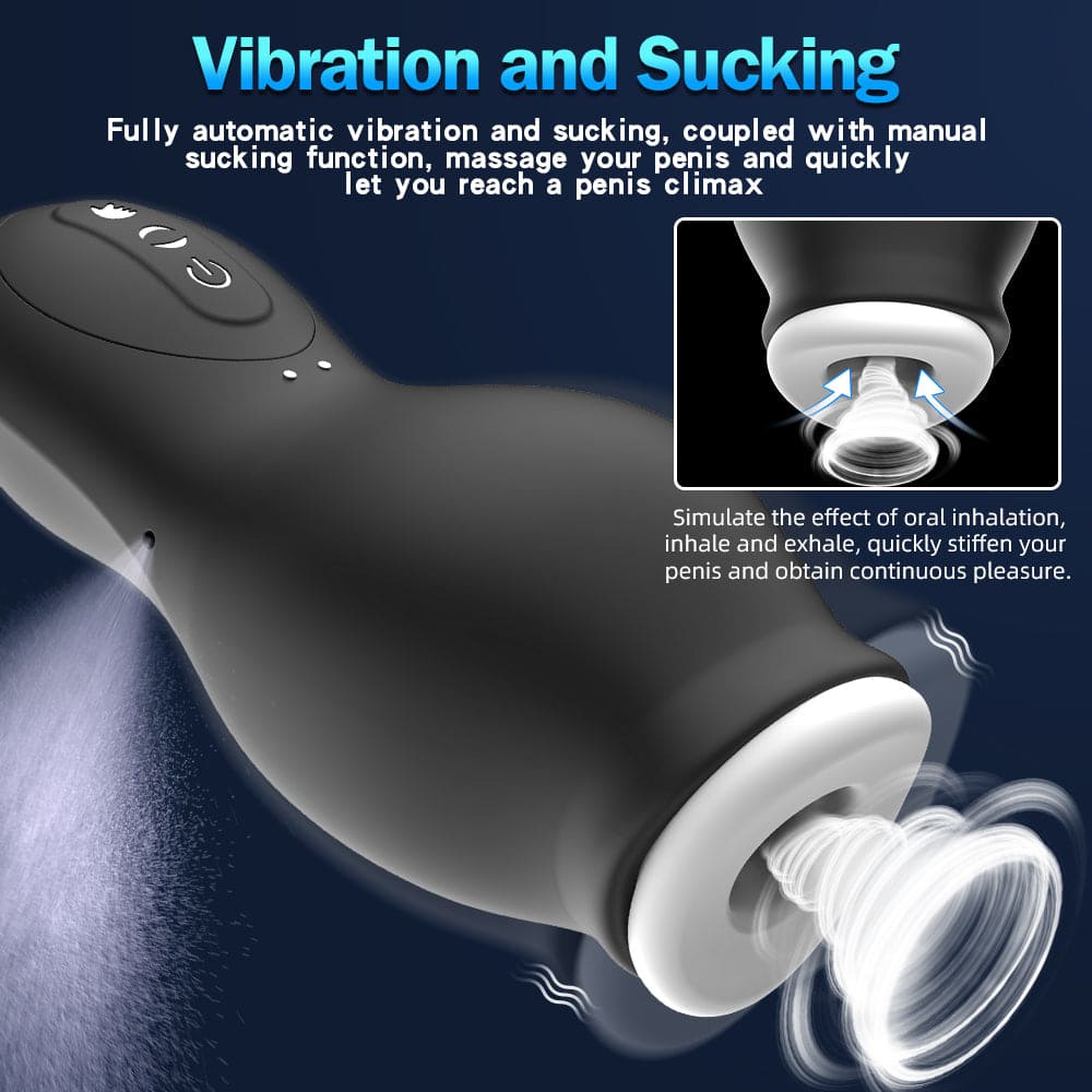 Dragonsuck - 7 Vibrating Sucking Masturbation Cup Automatic Male Stroker