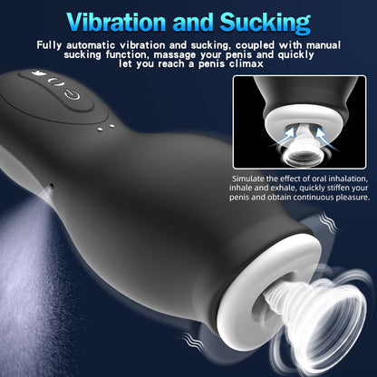Dragonsuck - 7 Vibrating Sucking Masturbation Cup Automatic Male Stroker