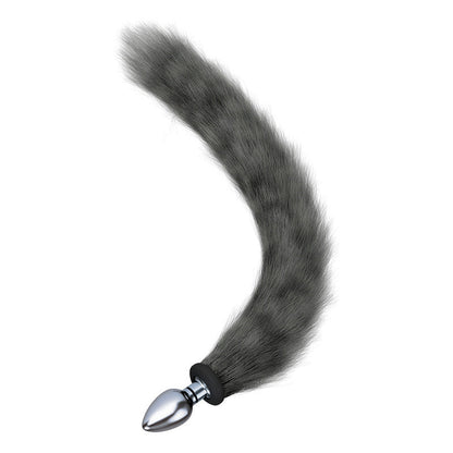 SM detachable fox tail, tail anal plug vibrating rear entrance sex toy for adults and couples.