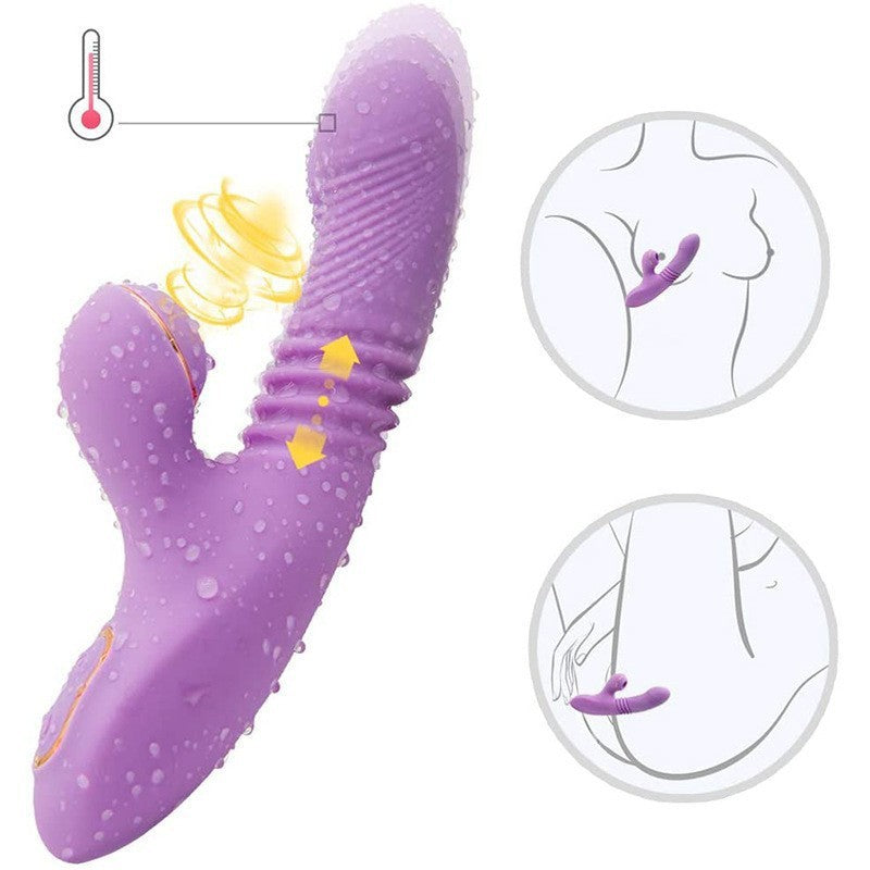 Sucking  Vibrating Dildo Telescopic Heating Dildos Sex Toy