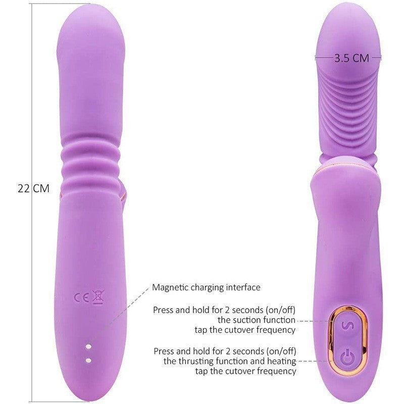 Sucking  Vibrating Dildo Telescopic Heating Dildos Sex Toy