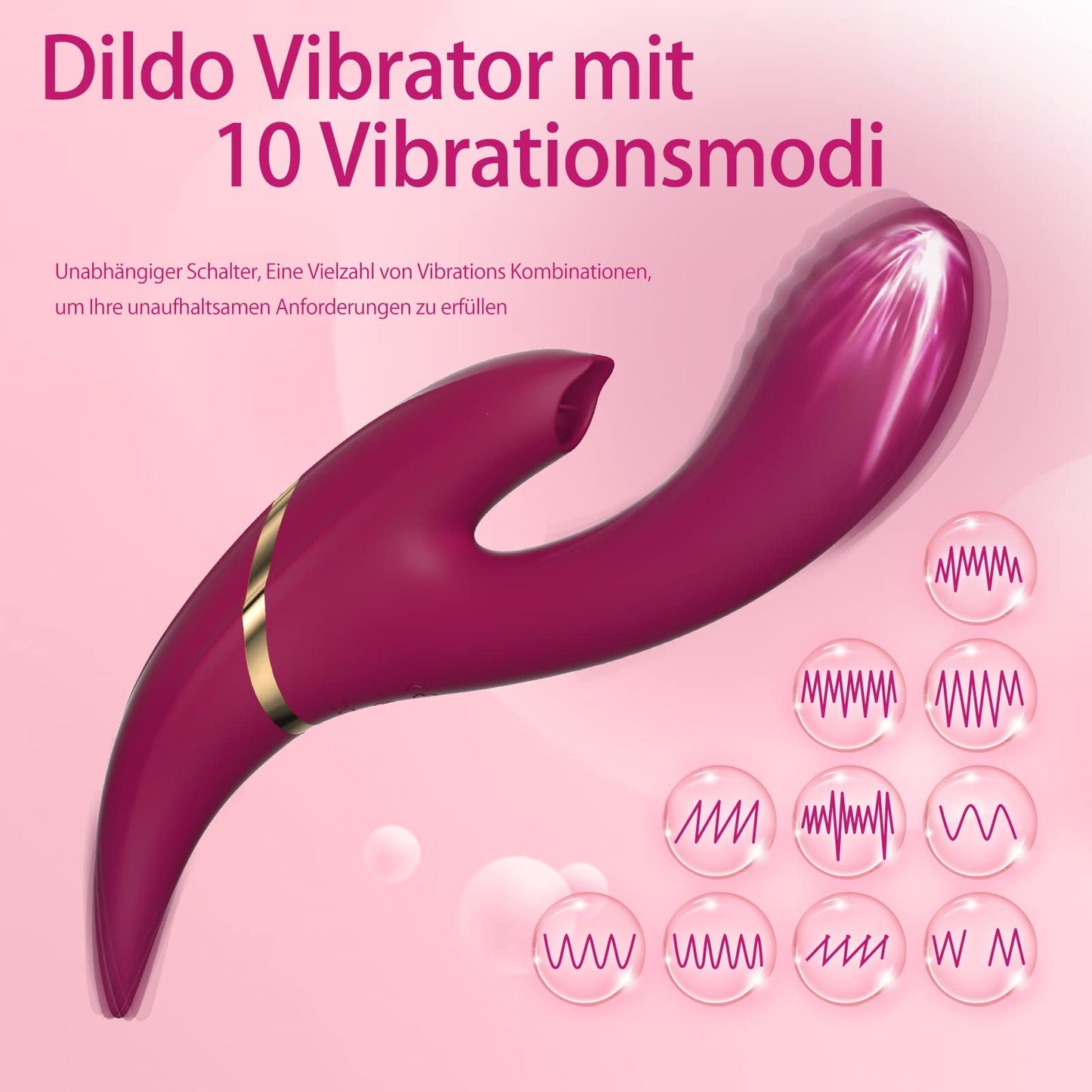 Purple Vibrator Bendable Tongue Licking Waterproof
