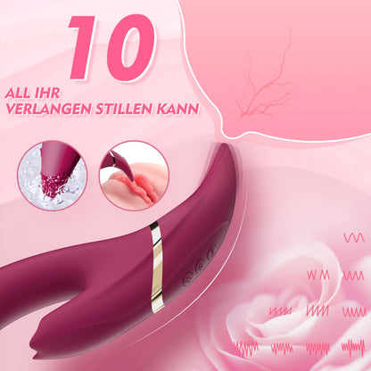 Purple Vibrator Bendable Tongue Licking Waterproof