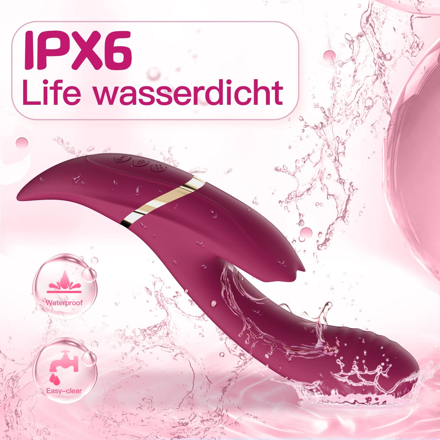 Purple Vibrator Bendable Tongue Licking Waterproof