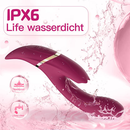 Purple Vibrator Bendable Tongue Licking Waterproof