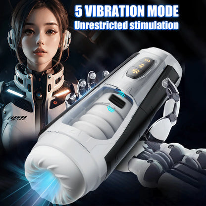 Male Stroker 7 Thrust & Rotate Modes , Lifelike USB Recharge with 3D Real Texture Sleeve with Voice Adult Sex Toy for Men