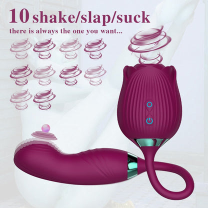 The Rose Vibrator for Women with Retractable Vibrating Egg