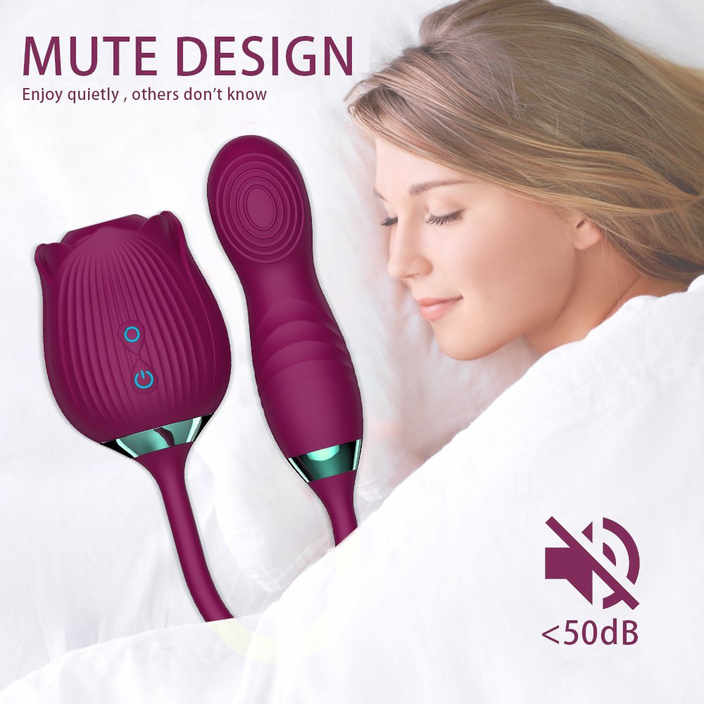 The Rose Vibrator for Women with Retractable Vibrating Egg