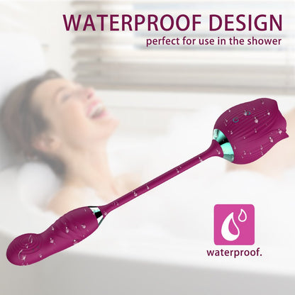The Rose Vibrator for Women with Retractable Vibrating Egg