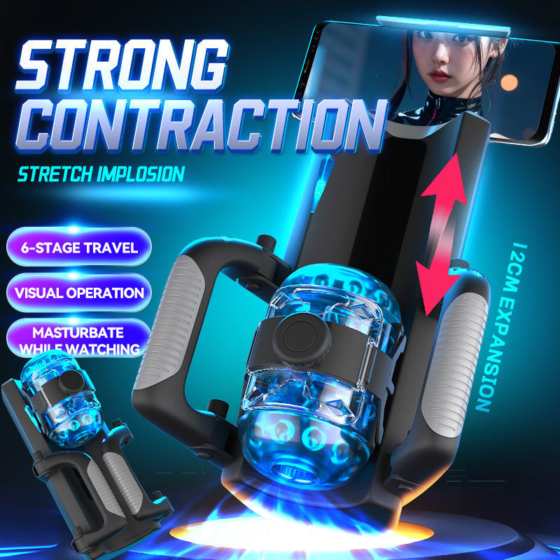2026 Newest Uxol Cannon King Telescopic Super-long Troke Automatic Male Stroker With Handle