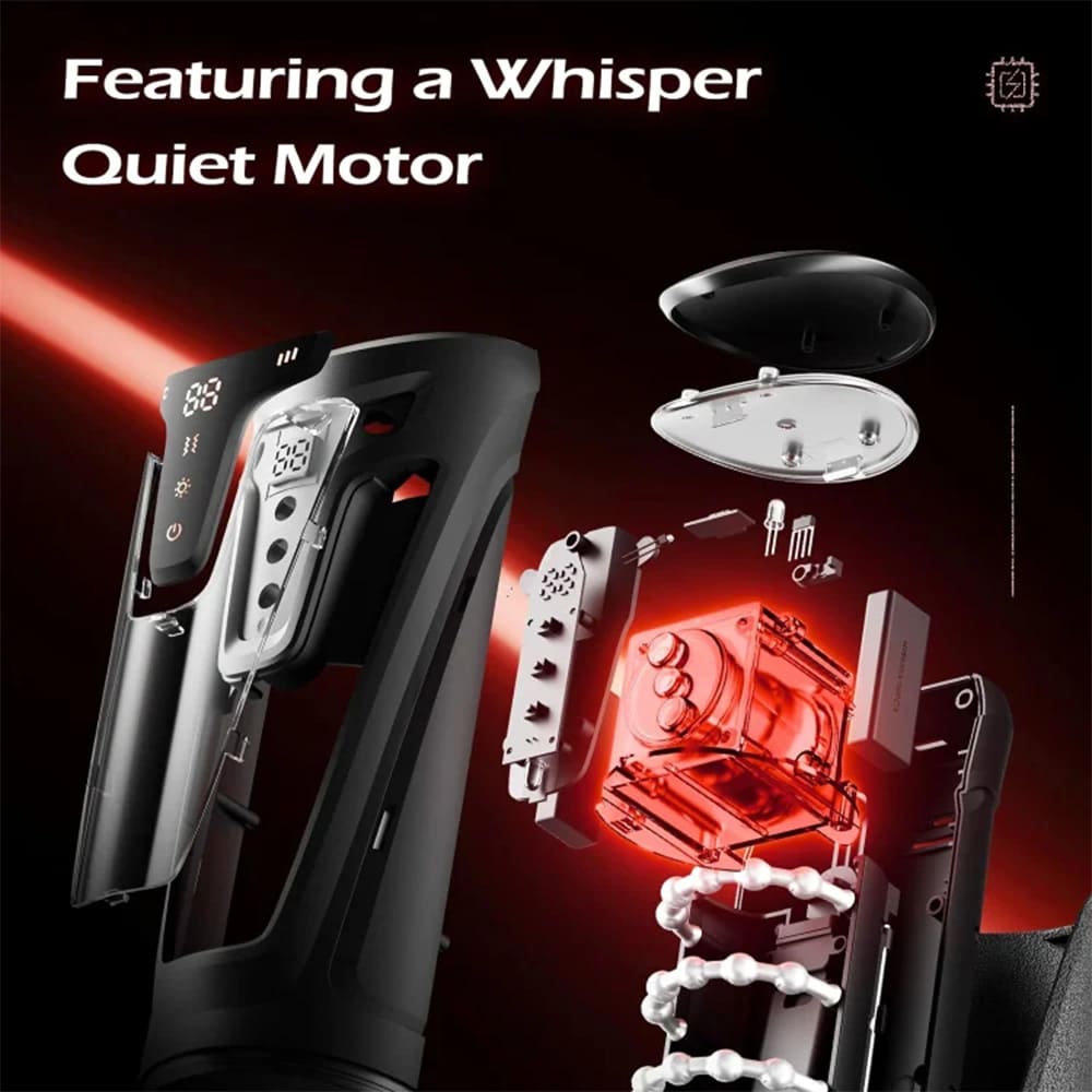 Victor - 3 in 1 Male Stroker 9 Vibrating & 8 Thrusting Modes & 2 Heating Levels Male Sex Toys