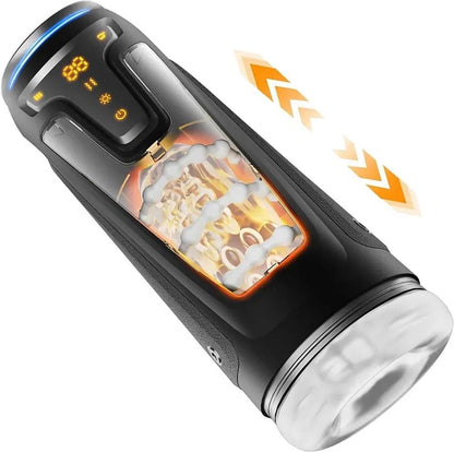 Victor - 3 in 1 Male Stroker 9 Vibrating & 8 Thrusting Modes & 2 Heating Levels Male Sex Toys