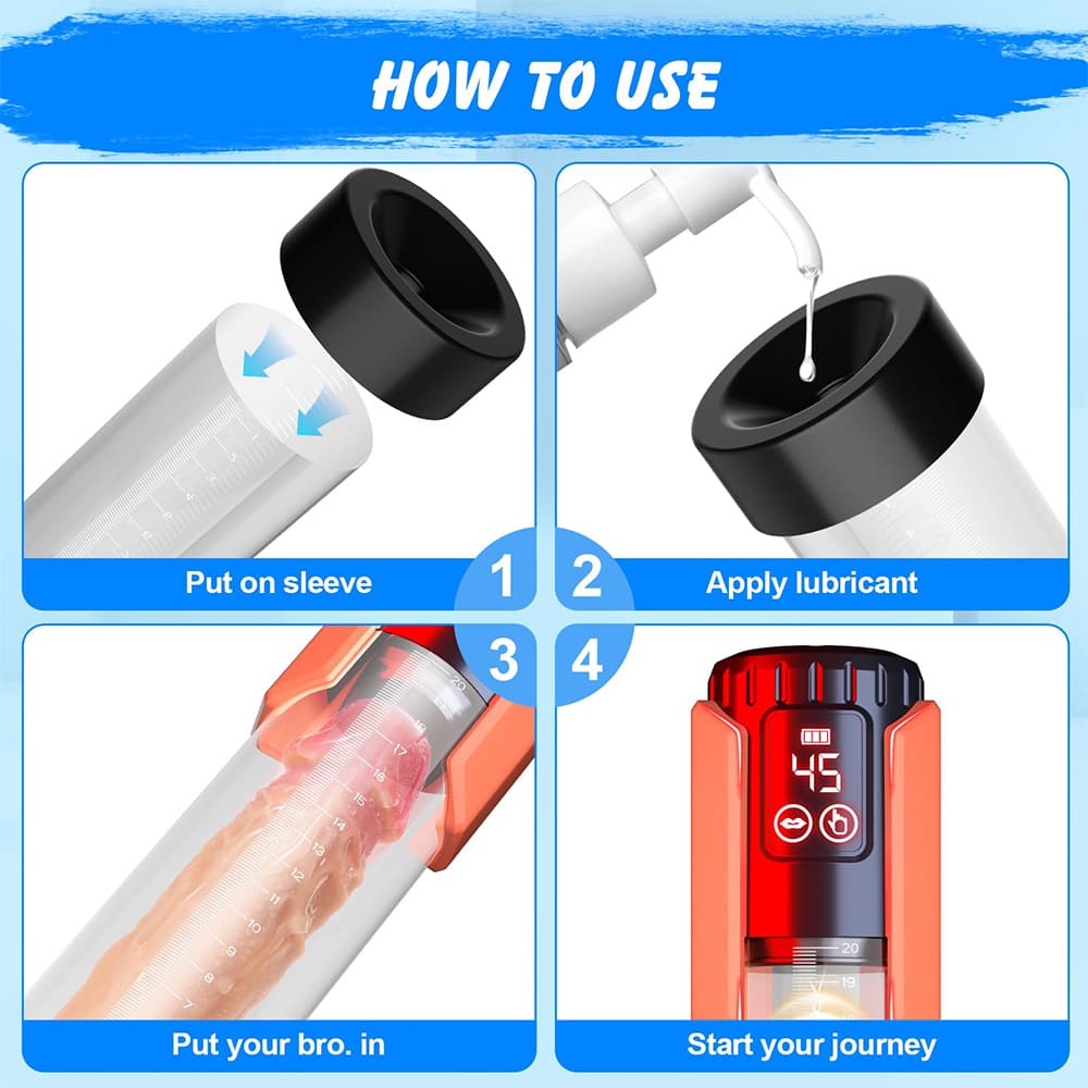 Waterproof Vacuum Extension Pump Penis Training Male Stroker