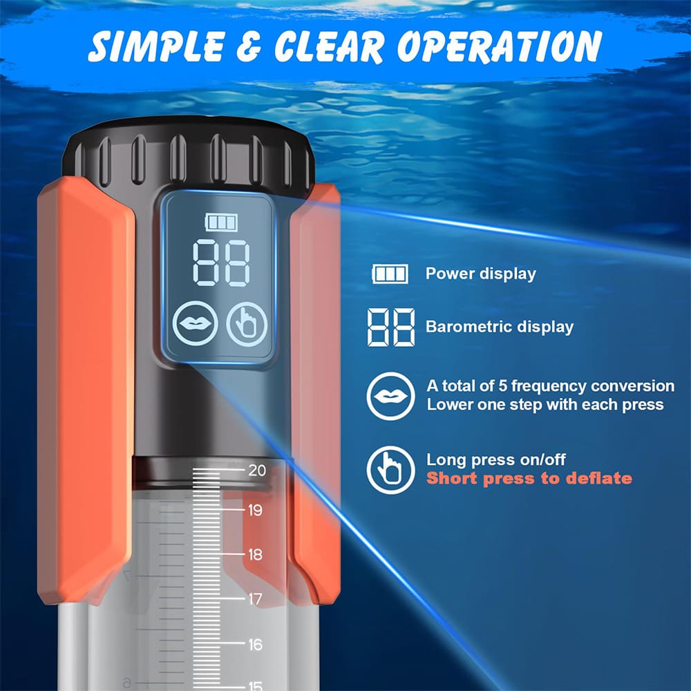 Waterproof Vacuum Extension Pump Penis Training Male Stroker