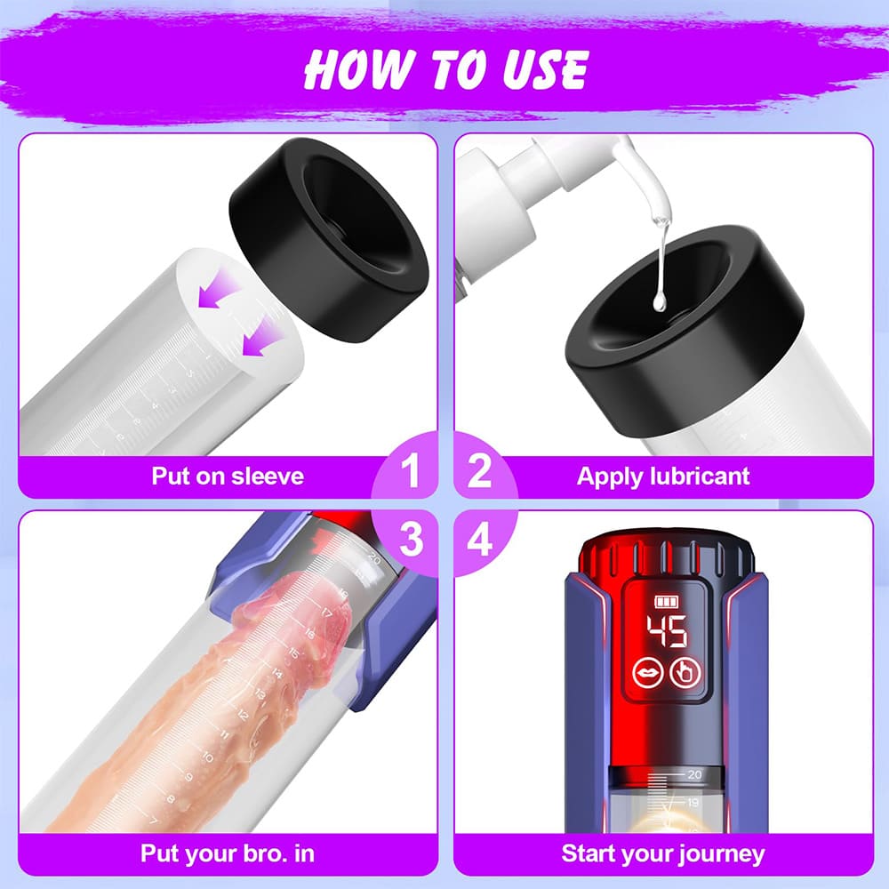 Waterproof Vacuum Extension Pump Penis Training Male Stroker