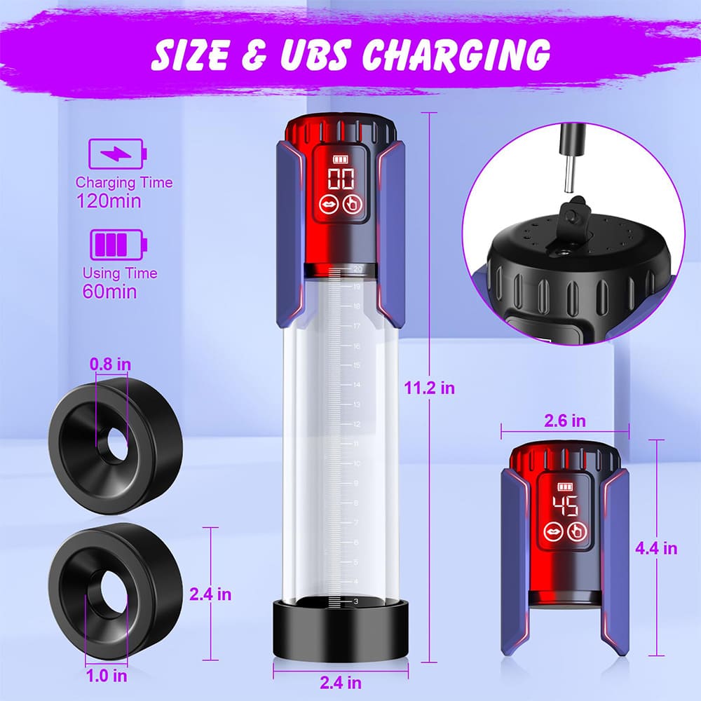 Waterproof Vacuum Extension Pump Penis Training Male Stroker