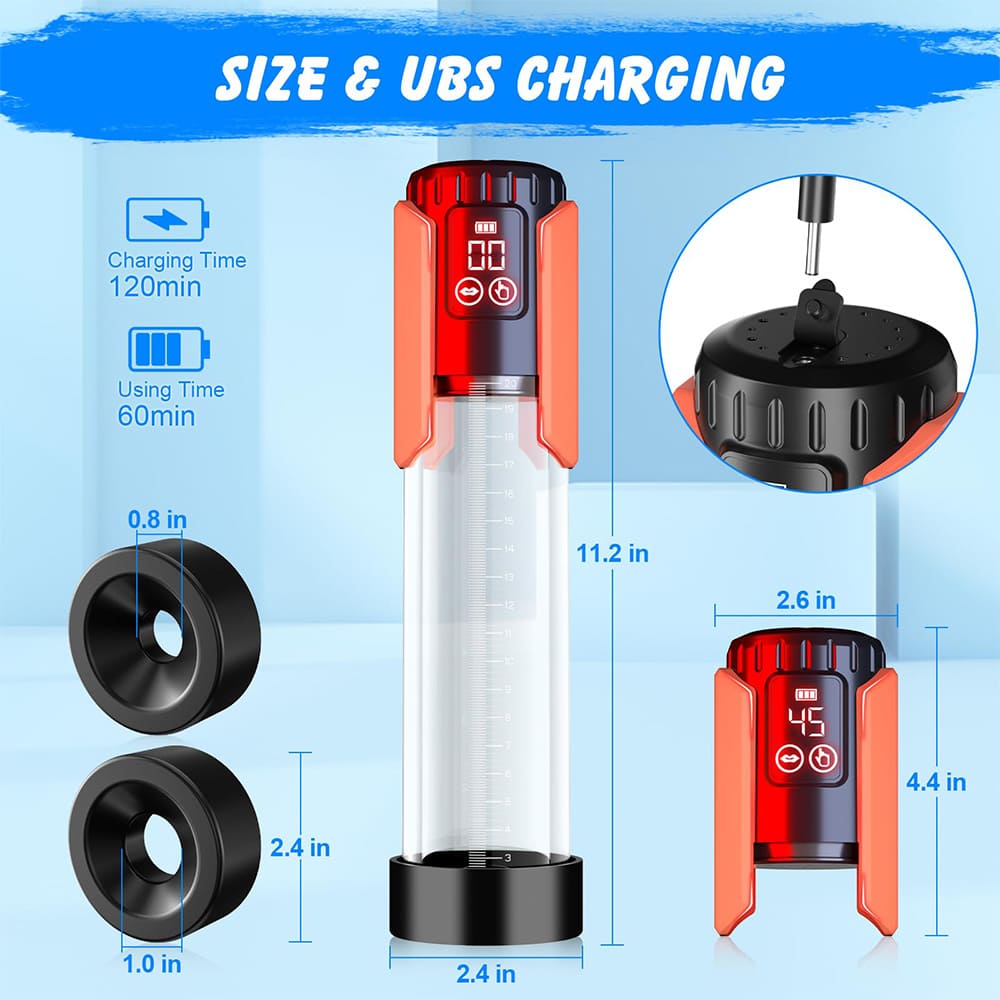 Waterproof Vacuum Extension Pump Penis Training Male Stroker