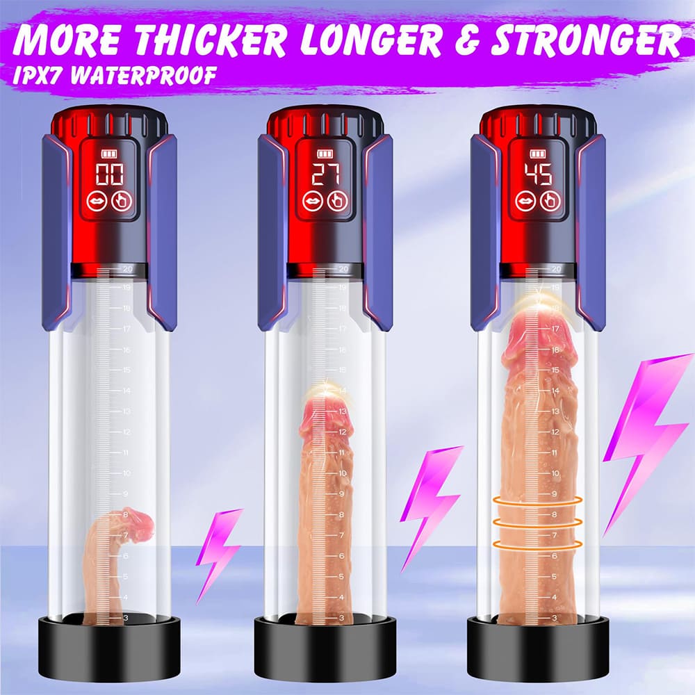 Waterproof Vacuum Extension Pump Penis Training Male Stroker