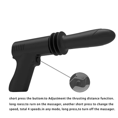 4 Modes 2-in-1 Thrusting Dildo & Anal Dildo Vibrator