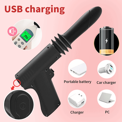 4 Modes 2-in-1 Thrusting Dildo & Anal Dildo Vibrator