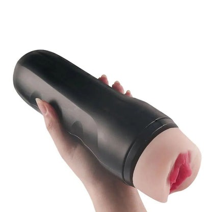 FlexRiderX Flashlight Masturbation Cup Manual 3D Textured Portable Realistic Pussy Blowjob Toy